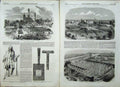 Old Antique Print 1856 River Water Works Resevoir Pentonville Coram Man 19th