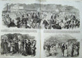 Old Antique Print 1856 Russian Coronation Fete Moscow Emperor Granville 19th