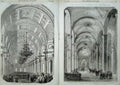 Original Old Antique Print Russian Coronation 1856 Salle Andre Georges Hall