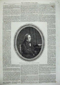 Original Old Antique Print Portrait 1857 Mr Douglas JerrMan Diamond Victorian