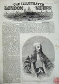 Old Antique Print 1857 New Speaker House Commons John Evelyn Denison Man 19th