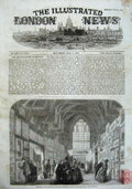 Old Antique Print 1857 Exhibition New Government Offices Westminster Hall 19th