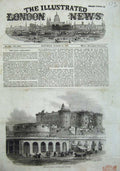 Old Antique Print Castle Nuovo Naples 1857 Architecture Building Fine Art 19th