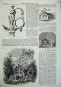 Old Antique Print 1857 Sword General Marmora Dantzic English House School 19th