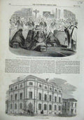 Old Antique Print 1857 Library Norwich Funeral Duchess Gloucester Windsor 19th