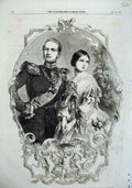 Old Antique Print 1857 Prince Frederick William Prussia Princess England 19th