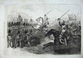 Old Antique Print 1857 Persian War Bombay Cavalry Battle Kooshab Horses 19th