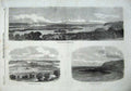 Original Old Antique Print 1857 Bay Natal Chaka'S Kraal View Coast Sea Fine Art