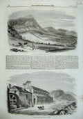 Old Antique Print 1857 Cocoa Plantation Island Granada Bocan Drying House 19th