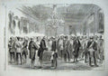 Original Old Antique Print 1857 Speakers Parliamentary Levee Men Meeting 19th