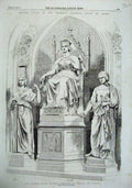 Old Antique Print 1857 Marble Group House Lords Queen Victoria Clemency 19th