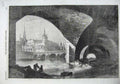 Old Antique Print Fine Art 1857 Paris Palais Justice Sainte Chapelle Pont 19th