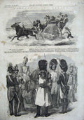 Old Antique Print 1857 Naples Neapolitan Cavalry Infantry Calesso Men Art 19th