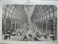 Old Antique Print 1857 Interior Manchester Art Paintings Exhibition Hall 19th