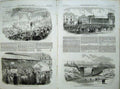 Old Antique Print Guildhall 1857 Lord Russell Finsbury Elections Railway 19th