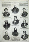 Old Antique Print Parliamentary Portraits James White Vicount Bury 1858 19th