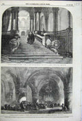 Original Old Antique Print Interior Dodgson Palazzo Strada Balbi Genoa Read Art