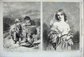 Original Old Antique Print Temptation Hemsley Smiling Morn Baxter Fine Art 1858