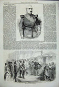 Old Antique Print Marshall Pelissier Duke Malakoff French Ambassador1858 19th