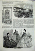Old Antique Print St James'S Hall Deep River Ottawa Canada 1858 Fashion 19th