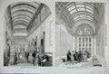 Old Antique Print 1858 Buckingham Palace Royal Corridor Promenade Gallery 19th