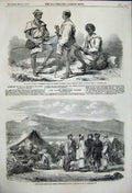 Old Antique Print Goorkahs 66Th Regiment Costumes 1858 Camp Bazaar 1858
