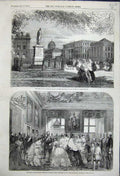 Original Old Antique Print Royal HousehBerlin Pricess Frederick William 1858