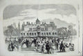 Original Old Antique Print 1858 Royal Visit Birmingham Inauguration Aston Park