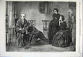 Original Old Antique Print Return The Prodical Rankley Fine Art 1858 Father Son