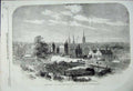 Original Old Antique Print 1858 Royal Visit Birmingham City Coventry Scene 19th
