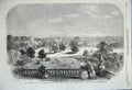 Original Old Antique Print Aston Park From Aston Hall Brimningham 1858 19th