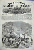 Old Antique Print 1858 Mussulman Marriage Procession India Native Drawing 19th