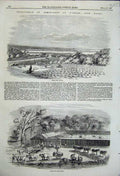 Original Old Antique Print 1858 Cultivating Arrow Root D'Urban Port Natal 19th