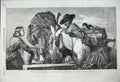 Original Old Antique Print 1858 Mules Drinking Ansdell Fine Art Glasgow 19th