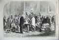 Original Old Antique Print 1858 President Buchanan Usa Tribes Pawnees Poncas
