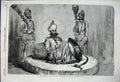 Original Old Antique Print The Rana Oodipoor Drawn By Carpenter 1858 Victorian