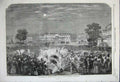 Original Old Antique Print 1858 Fireworks Before Mahalet Moorshedabad India
