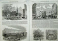 Antique Old Print 1858 Tremont Street Boston Liberty Tree Longfellow Hous 19th