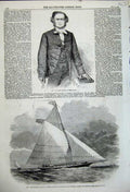 Original Old Antique Print 1858 Mr Smith Mayor Melbourne Columbus Ship Webb Sea