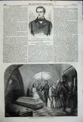 Old Antique Print 1858 Prince Orange Queen Victoria Tomb Frederick Great 19th
