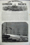 Old Antique Print 1858 Cherbourg Napoleon Gondola Diadem Ship Major Art 19th