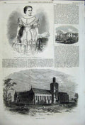Old Antique Print Melbourne University 1858 Humler Swedish Violinist Art 19th