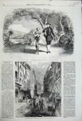 Old Antique Print 1858 Bresilienne Italian Opera Covent Garden Paris Art 19th