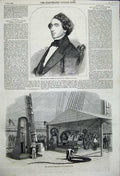 Old Antique Print 1858 John Macdonald Canada Atlantic Telegraph Machine 19th