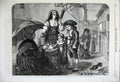 Original Old Antique Print 1858 Spending Sou Lady Eggs Children Street Solomons