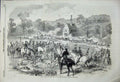 Original Old Antique Print 1858 Hunting Season CotswHounds Dogs Horses Sport