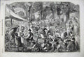 Old Antique Print 1858 Harvest Home Families Celebration Dancing Fine Art 19th