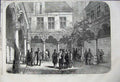 Old Antique Print 1858 Bourse Antwerp Men Suits Meeting Architecture Art 19th