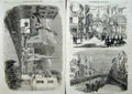 Antique Old Print 1858 Queen Leeds Woodhouse Cortege Briggate Horse Coach 19th