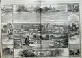 Old Antique Print Queen Leeds 1858 Kirkstall Abbey Beeston Hall Farnley 19th